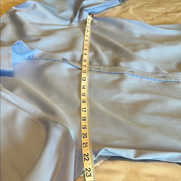 Chicos 3/4 sleeve no iron 2.5 French blue Button-Up Shirt - Picture 6 of 6